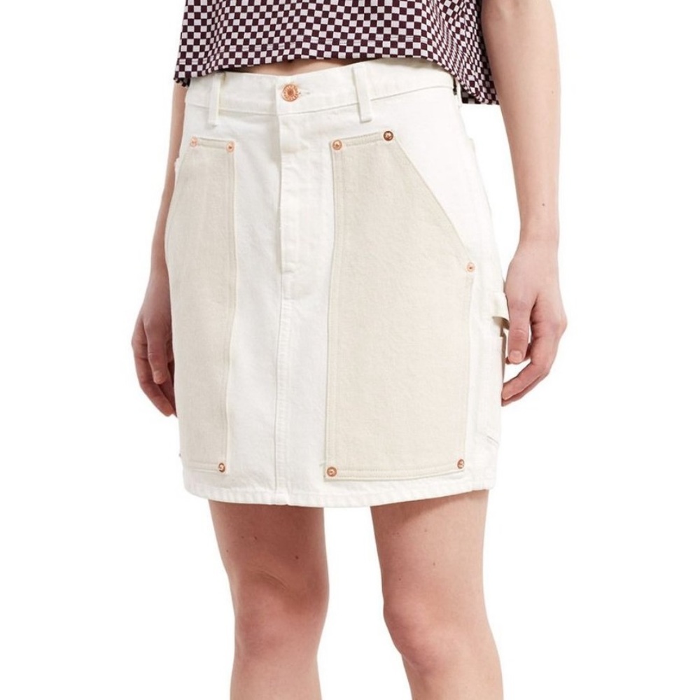 Agolde + Opening Ceremony White Denim Mini Skirt